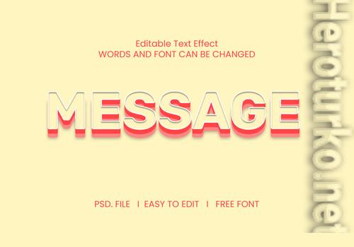 Message text effect psd