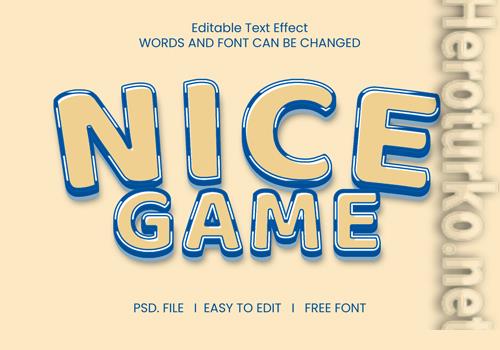 Nice game text effect psd