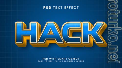 Hack 3d editable text effect with error and virus font style psd