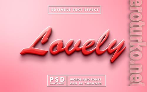 3d lovely text editable psd text effect with smart object 3d lovely text editable psd text effect with smart object