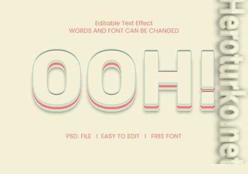 Ooh text effect psd