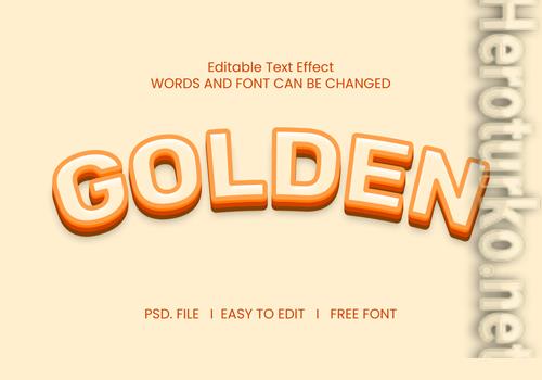 Golden text effect psd