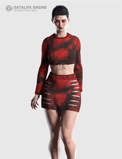 DFORCE CASUAL CROP OUTFIT TEXTURES