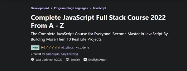 Kazi Ariyan – Complete JavaScript Full Stack Course 2022 From A – Z