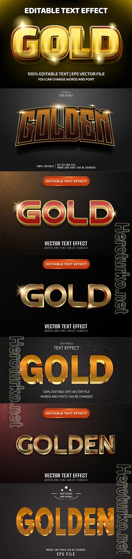 Gold editable text effect