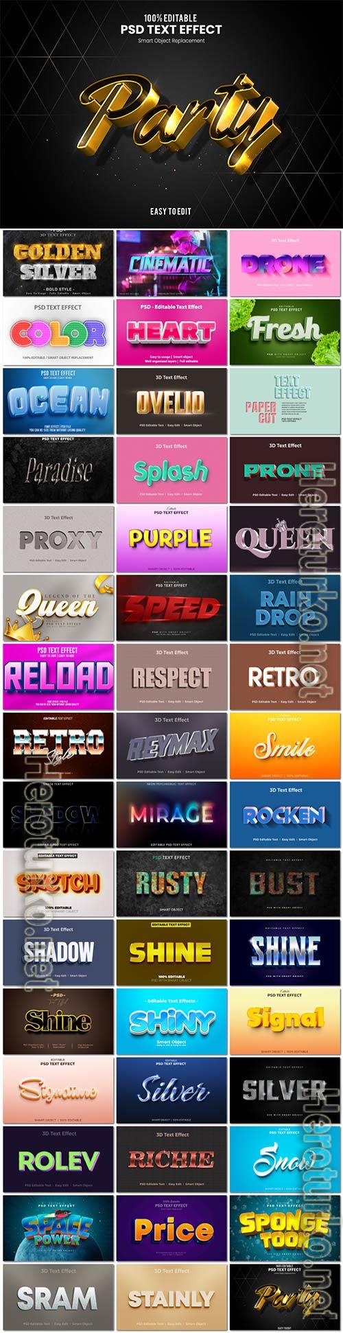 Bundle 3d text style effect in psd vol 8 Bundle 3d text style effect in psd vol 8