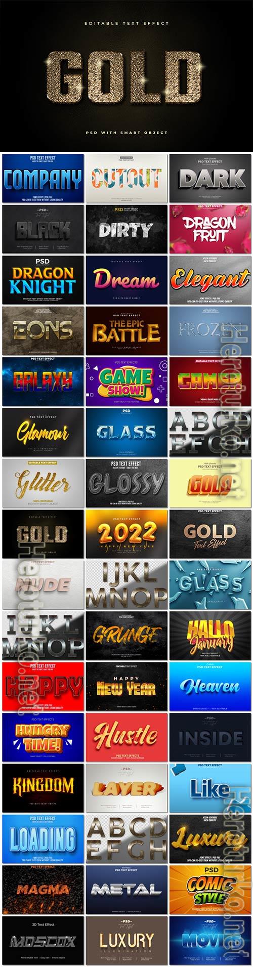 Bundle 3d text style effect in psd vol 7 Bundle 3d text style effect in psd vol 7