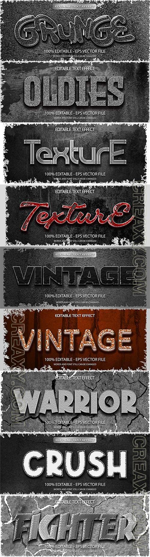 Vintage text effect vector background