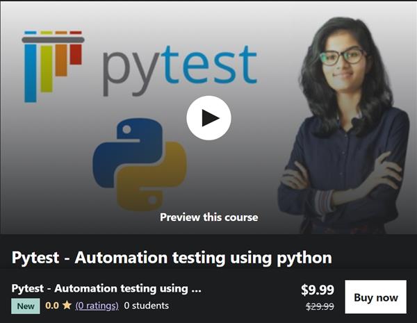 Pytest - Automation Testing Using Python By Shambhavi Gupta