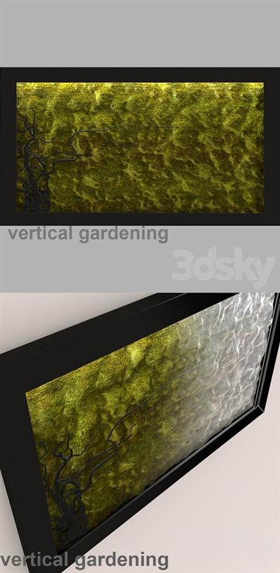 Vertical gardening is stable moss