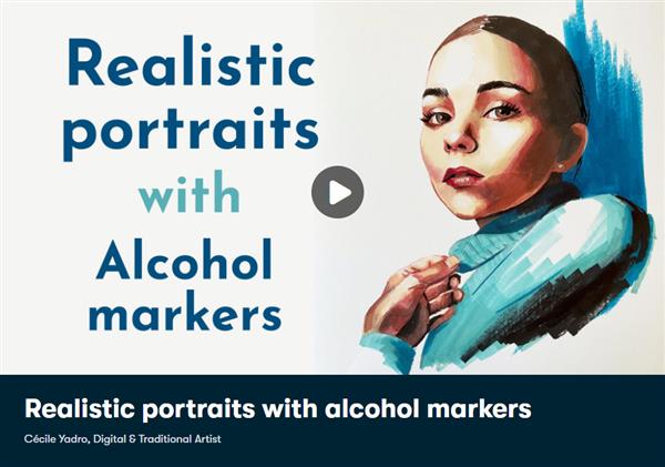 SkillShare - Realistic Portraits with Alcohol Markers