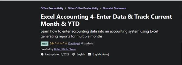 Excel Accounting 4 - Enter Data & Track Current Month & YTD