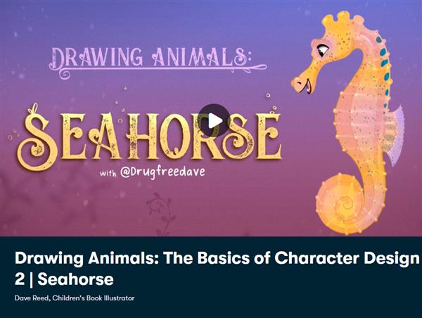 Drawing Animals - The Basics of Character Design 2 - Seahorse