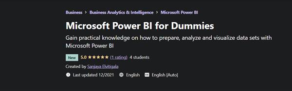 Sanjaya Elvitigala - Microsoft Power BI for Dummies