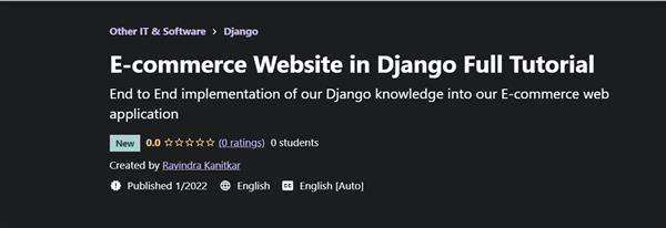 E-commerce Website in Django Full Tutorial By Ravindra Kanitkar