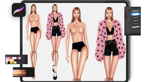 Udemy - Digital Fashion Design Illustration Course with Procreate