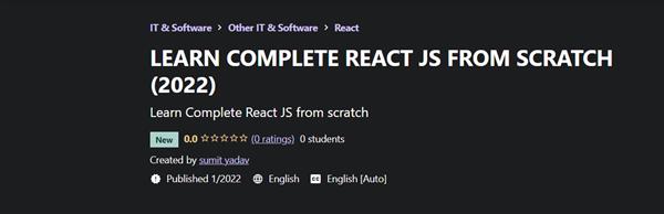 Sumit Yadav - Learn Complete React Js From Scratch (2022)