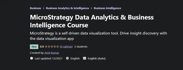 MicroStrategy Data Analytics & Business Intelligence Course By Amit Kumar