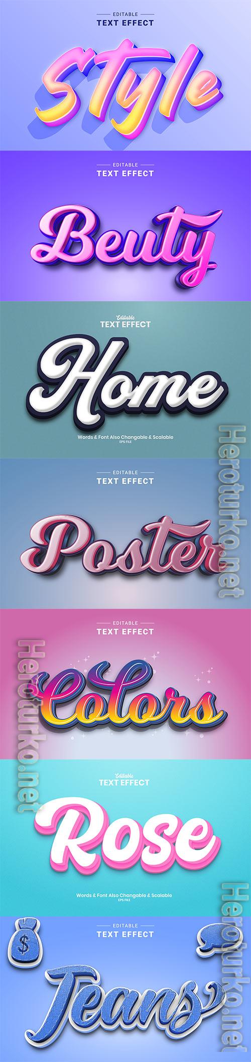 3d editable text style effect vector vol 897 3d editable text style effect vector vol 897