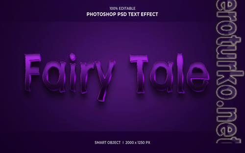 Fairy tale 3d editable psd text effect Fairy tale 3d editable psd text effect