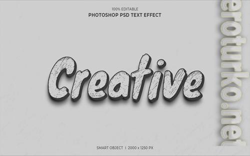 Creative 3d editable text effect psd