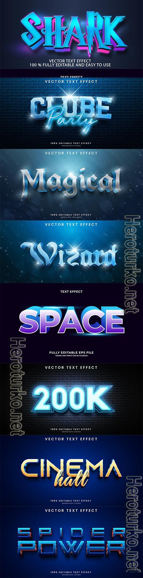 3d editable text style effect vector vol 901