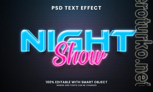 Neon text effect template