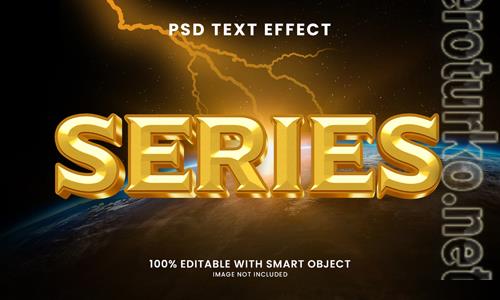 Series 3d text effect psd