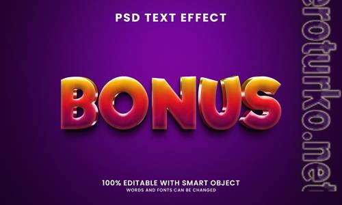 Bonus 3d text effect psd