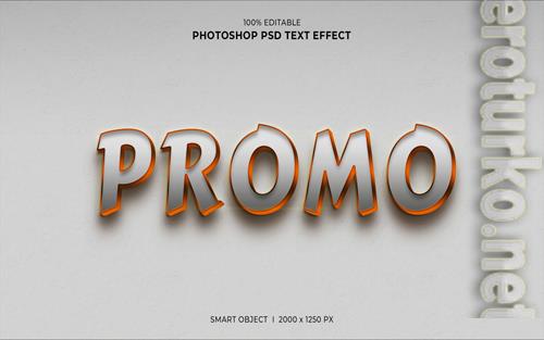 Promo 3d editable psd text effect