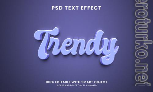 3d trendy text effect psd