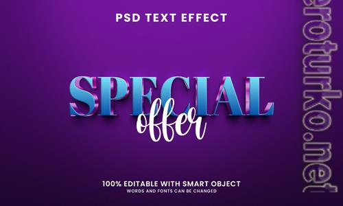 Special offer 3d text effect psd