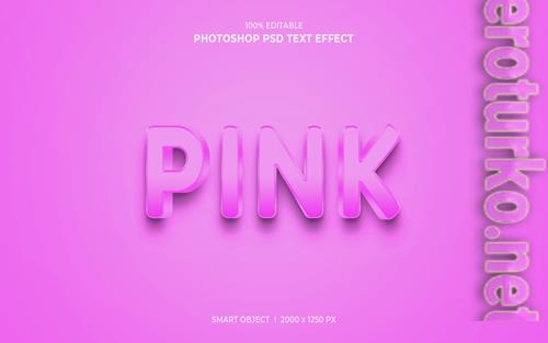 Pink 3d editable psd text effect Pink 3d editable psd text effect