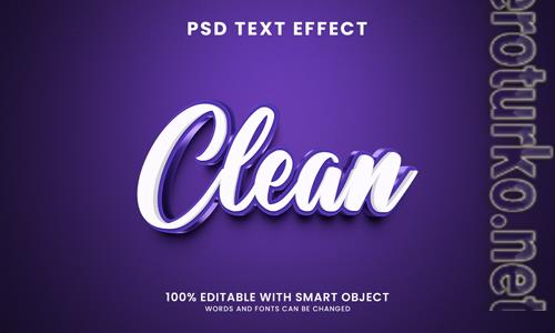 Clean 3d text effect template psd Clean 3d text effect template psd