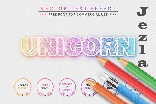 Color Pencil - Editable Text Effect - 6831076
