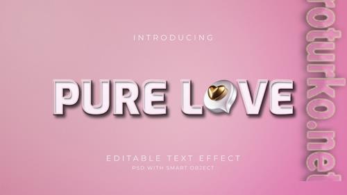 Pure love text effect psd