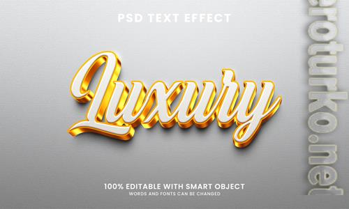 Luxury 3d text effect psd
