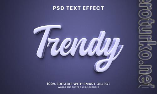 Trendy text effect psd