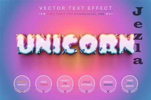 Splatter Unicorn Editable Text - 6815881