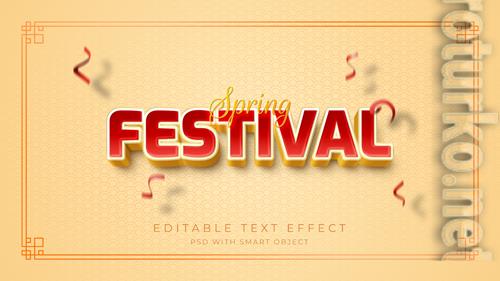 Spring festival text effect psd