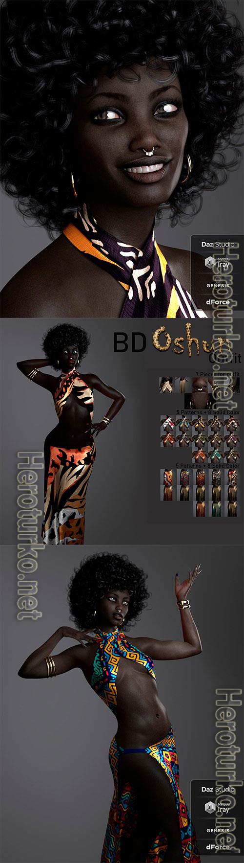 BD Oshun And Her Outfit For Genesis 8 Female