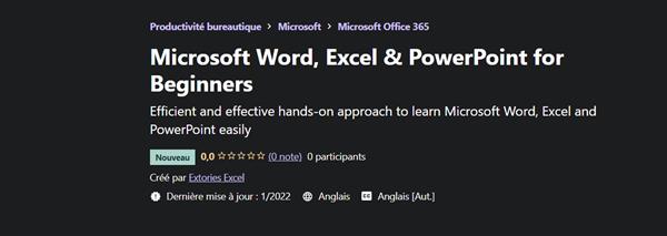 Microsoft Word, Excel & PowerPoint for Beginners