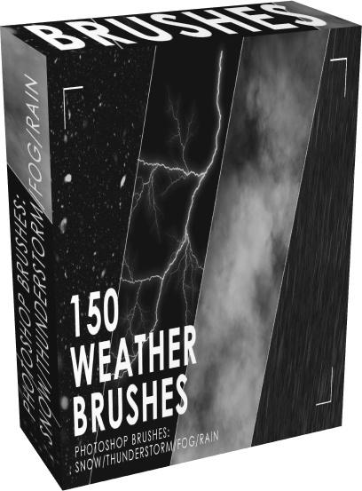 Creative Market - 150 Weather Photoshop Brushes