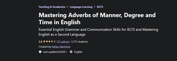 Adrian Nantchev – Mastering Adverbs of Manner, Degree and Time in English