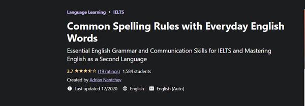 Adrian Nantchev – Common Spelling Rules with Everyday English Words