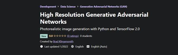 High Resolution Generative Adversarial Networks By Brad Klingensmith