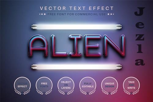 Alien - Editable Text Effect - 6836179