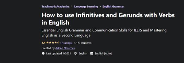 Adrian Nantchev - How to use Infinitives and Gerunds with Verbs in English