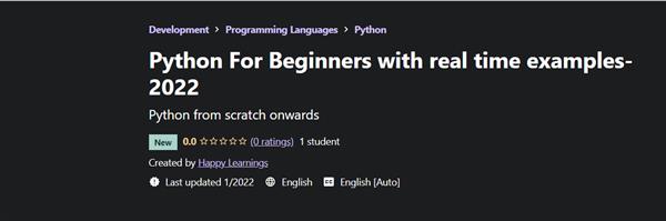 Python For Beginners with Real Time Examples 2022