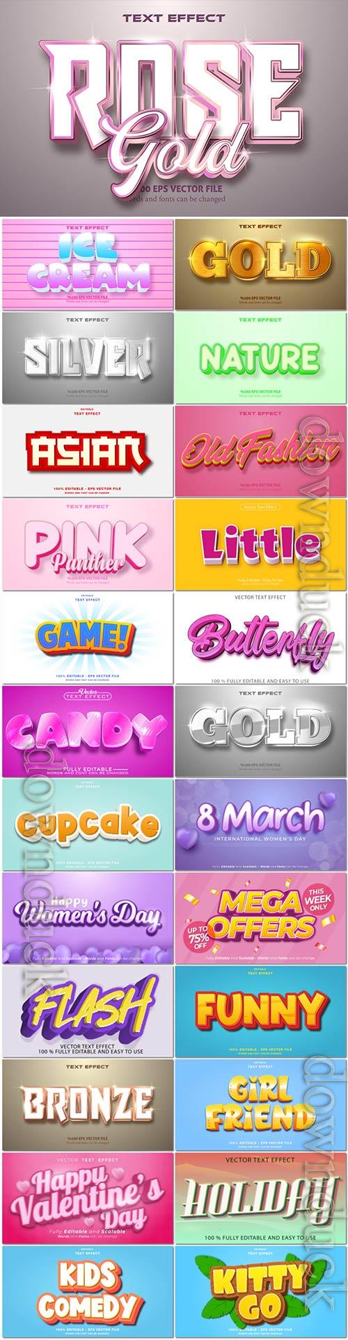 3d editable text style effect vector vol 913 3d editable text style effect vector vol 913